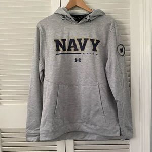 NWT Under Armour US Navy Naval Academy Midshipmen Sweatershirt Gray Men’s Medium